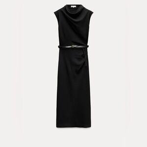 ZARA ZW COLLECTION BELTED MIDI DRESS  NWT